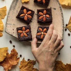 Freshly Baked Almond Brownies