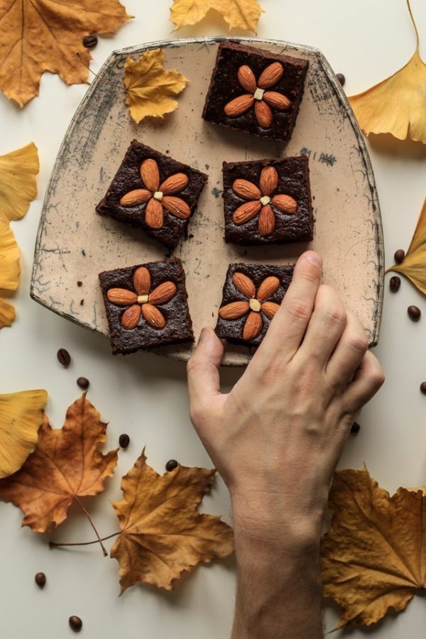 Freshly Baked Almond Brownies