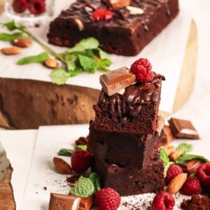 Homemade Raspberry Brownies Box