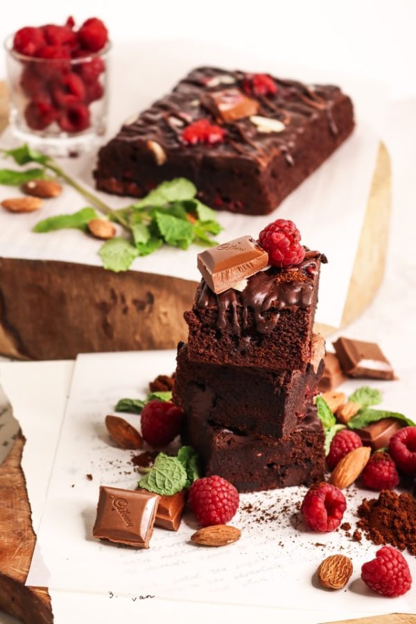 Homemade Raspberry Brownies Box