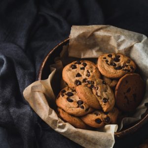 Freshly Made Chocolate Chip Biscuits Bowl