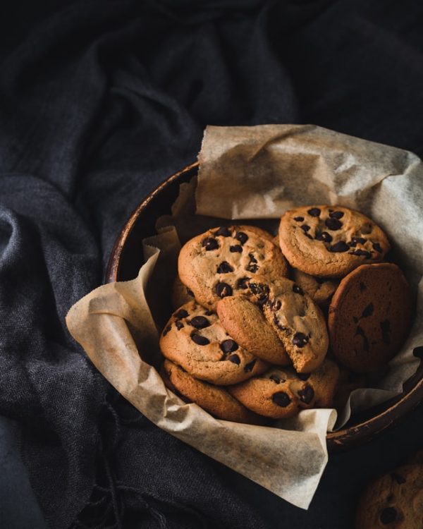 Freshly Made Chocolate Chip Biscuits Bowl