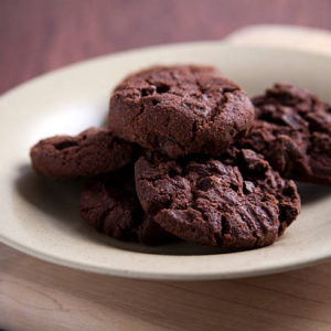 Vegan Double Chocolate Cookies Plate