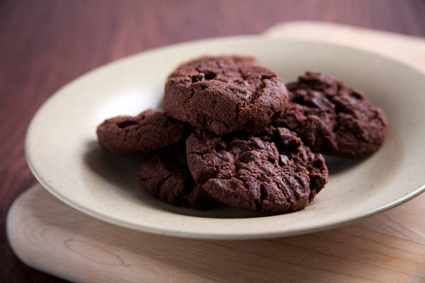 Vegan Double Chocolate Cookies Plate