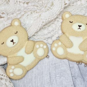 Gender Reveal Teddy Bear Biscuits