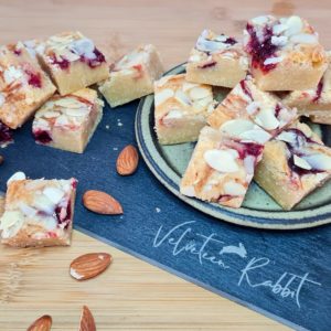 Luxury Letterbox Almond & Cherry Blondie Bites