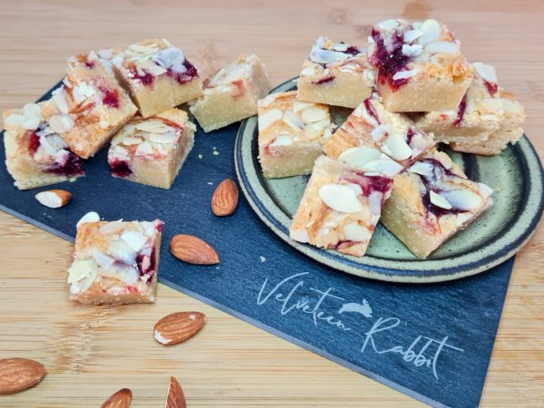 Luxury Letterbox Almond & Cherry Blondie Bites