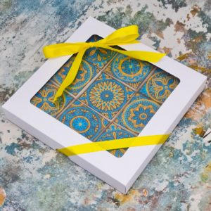 Blue & Yellow Moroccan Tiles Cookies 1