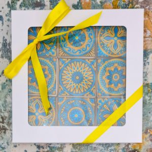 Blue & Yellow Moroccan Tiles Biscuits 1