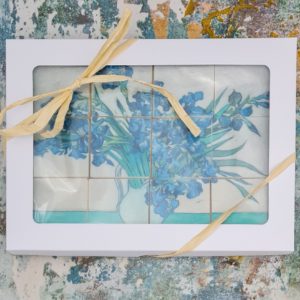 Van Gogh Vase with Irises Tiles Biscuits