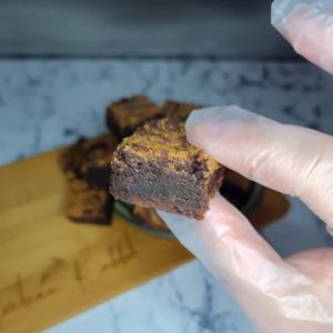 Peanut & Dark Chocolate Postal Brownies