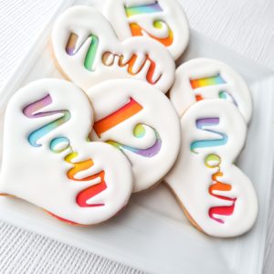 Personalised Rainbow Cookies Gift Box