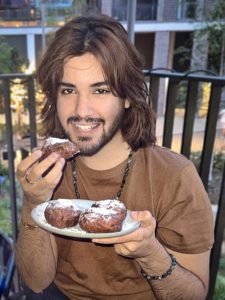 Baled Desires. Aditya eating fudgy brownies