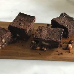 Dark Chocolate Fudge Walnut Brownies