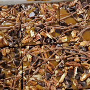 Nuts, Chocolate, Caramel Traybake 0