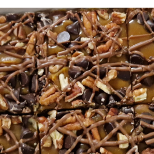 Nuts, Chocolate, Caramel Traybake 2